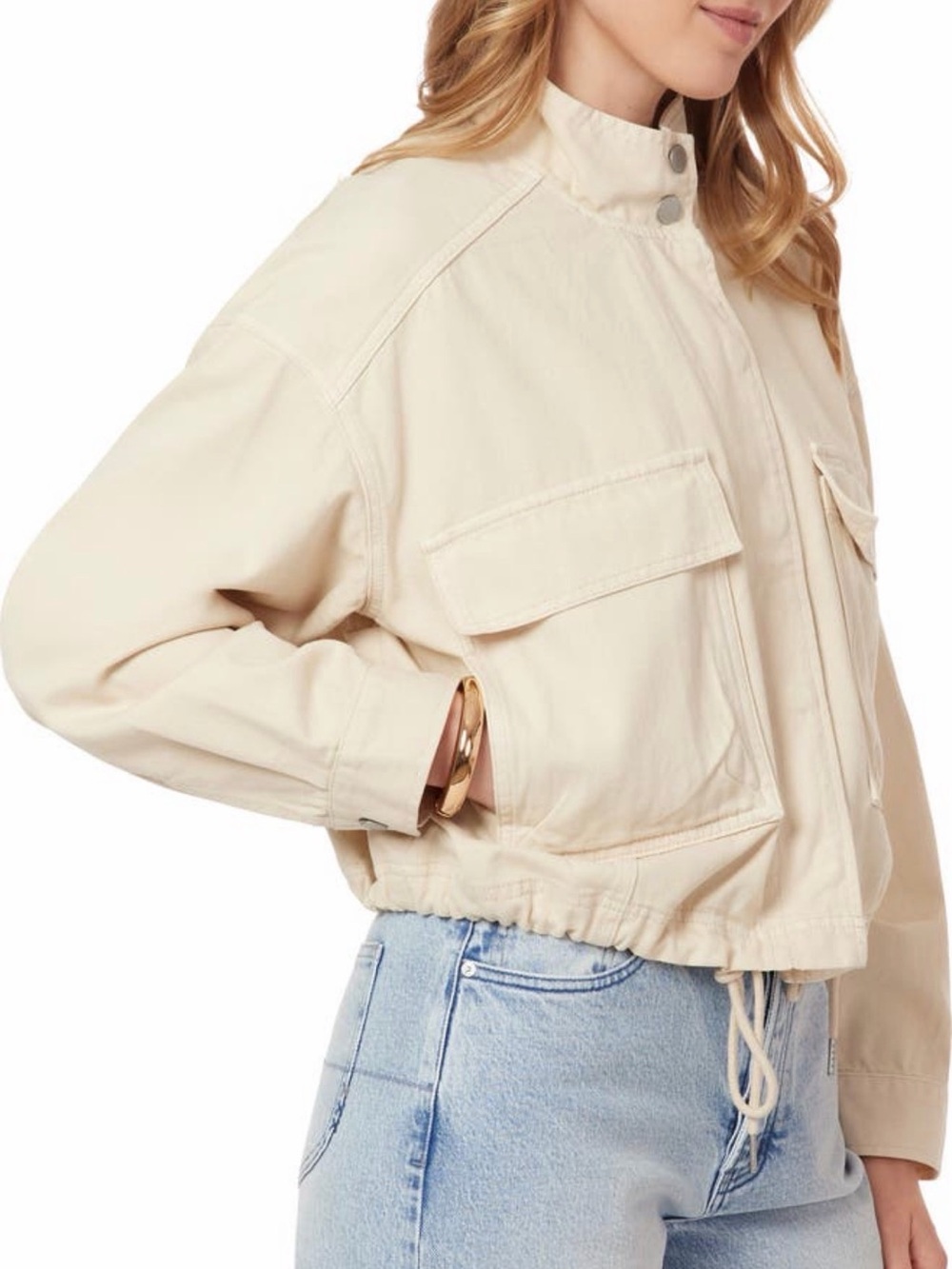 Scotch & Soda Amsterdam Cream Oversized Jacket Sz M NWT